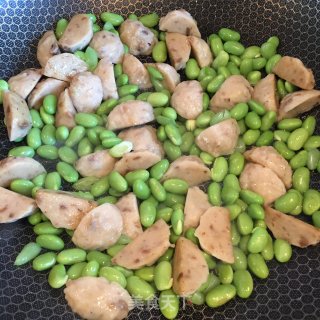 肉丸青豆烧茄子的做法步骤：6