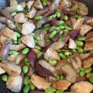 肉丸青豆烧茄子的做法步骤：7