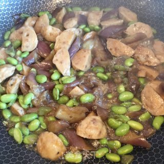 肉丸青豆烧茄子的做法步骤：9