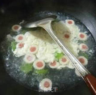 淡贝丸莴笋蛋花汤的做法步骤：8