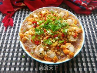 蒜蓉粉丝蒸扇贝肉的做法步骤：15
