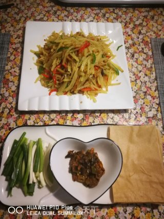 肉渣炒土豆丝，卷煎饼的绝配！的做法步骤：16