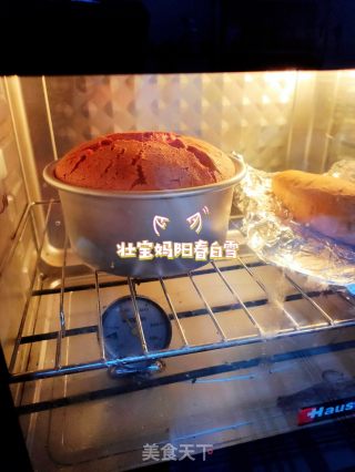 红丝绒戚风蛋糕！6寸戚风蛋糕胚！ 无泡打粉改良剂！在家轻松做出高颜值蓬松细腻的蛋糕的做法步骤：14