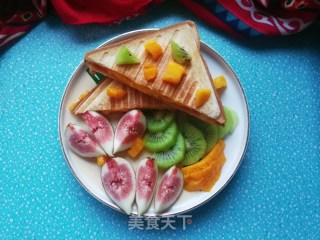 芒果火腿芝士三明治的做法步骤：11