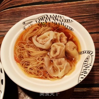鲜虾馄饨竹升面的做法步骤：9