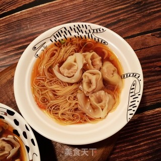 鲜虾馄饨竹升面的做法步骤：10