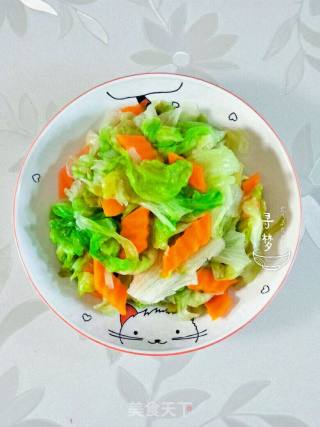 西生菜炒胡萝卜的做法步骤：5