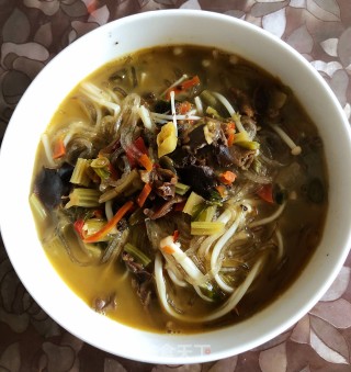 鸡杂红薯粉的做法步骤：6