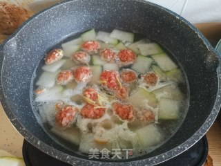 羊肉丸子冬瓜汤的做法步骤：11