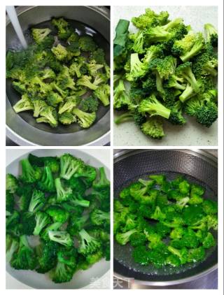 白玉菇甜椒炒西兰花的做法步骤：2