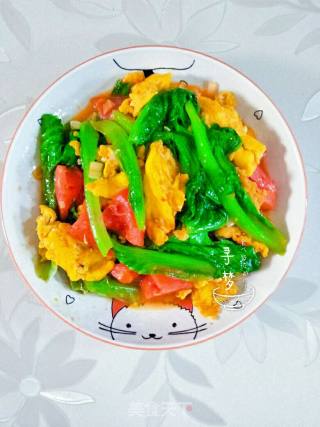 生菜番茄炒蛋的做法步骤：6