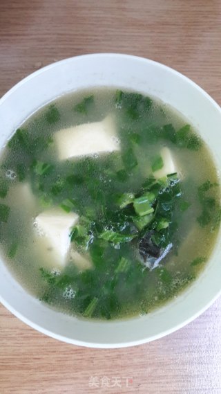 皮蛋豆腐芥菜汤的做法步骤：9