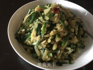 韭菜炒土豆的做法步骤：10