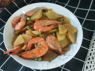 青虾豌豆炒土豆片的做法步骤：12