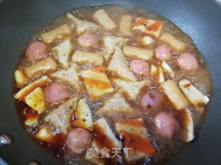 娃娃菜香菜煮火锅丸子的做法步骤：12