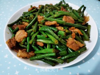 豆角炒五花肉的做法步骤：7