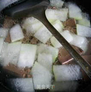 鹅血冬瓜汤的做法步骤：7