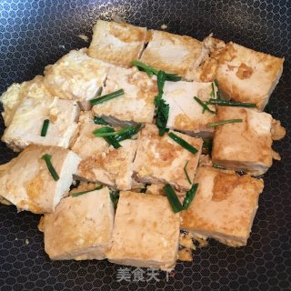 鸡蛋香煎豆腐的做法步骤：6