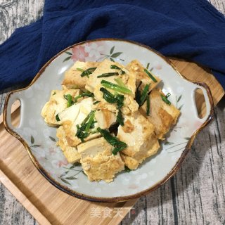 鸡蛋香煎豆腐的做法步骤：7