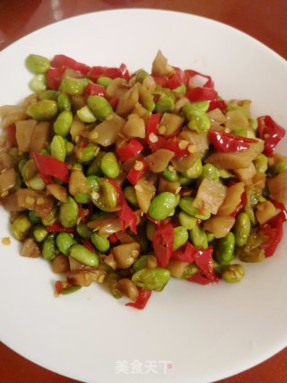 萝卜干炒毛豆的做法步骤：13