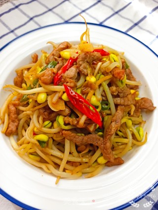 黄豆芽炒肉丝的做法步骤：10