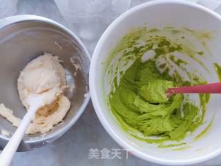 盾牌曲奇：杏仁原味，抹茶黑芝麻的做法步骤：7