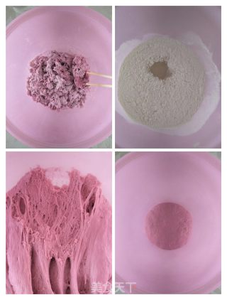 苋菜面豆沙卷的做法步骤：2
