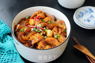 宽粉炖鸡块的做法步骤：14