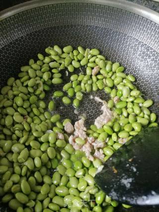 肉末炒青豆的做法步骤：3