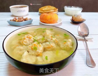 莲藕肉丸汤#汤羹#的做法步骤：15