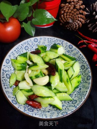 干辣椒炒青瓜的做法步骤：6