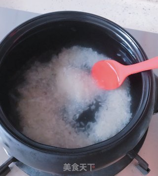 青菜瘦肉粥的做法步骤：5