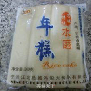 青菜鸡蛋炒年糕的做法步骤：3