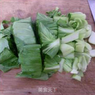 青菜鸡蛋炒年糕的做法步骤：5