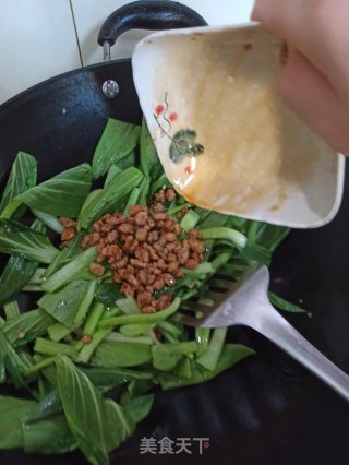 肉末油菜的做法步骤：8