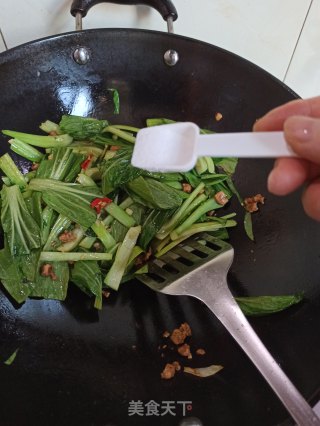 肉末油菜的做法步骤：9