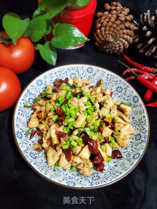 辣炒鸡胸肉丁的做法步骤：7