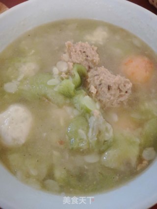 丝瓜肉丸汤的做法步骤：5