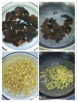 双花黄豆芽炒肉的做法步骤：3