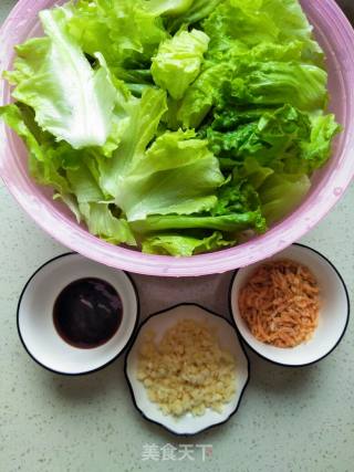 蚝油虾皮生菜的做法步骤：3