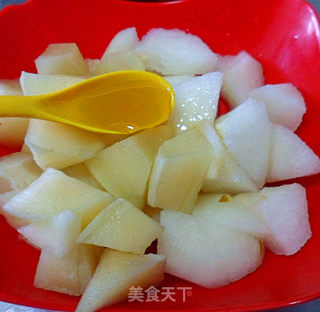 蜂蜜雪莲果拌梨的做法步骤：5