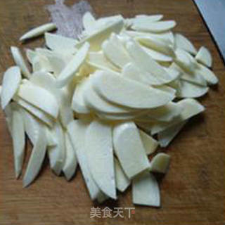 清炒豆苗茭白的做法步骤：3
