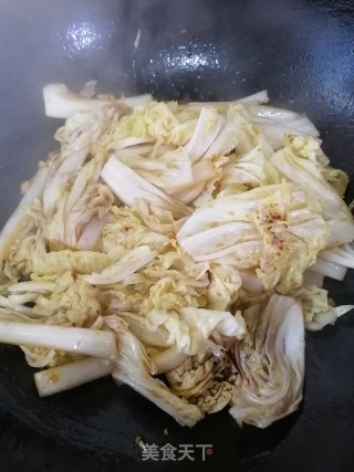 虾仁白菜烧粉丝的做法步骤：5