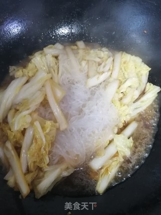 虾仁白菜烧粉丝的做法步骤：7