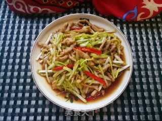 韭黄炒肉丝的做法步骤：10