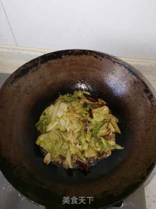 炝爆圆白菜的做法步骤：6