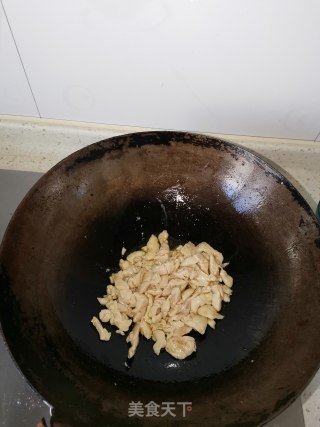 豆角炒鸡丝的做法步骤：2