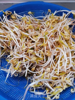 凉拌豆芽，酸辣爽口，脆脆的超下饭????的做法步骤：1