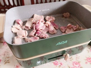 花菜炒肉片的做法步骤：4