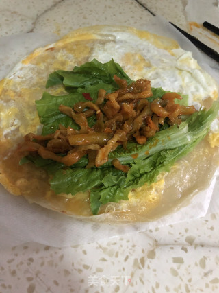 榨菜手抓饼的做法步骤：3